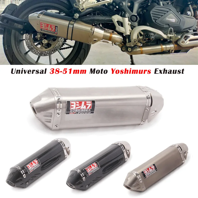 

51mm Universal Motorcycle Yoshimura Exhaust Escape System Modified Carbon Fiber Muffler DB Killer For 502c CBR500 DUKE 790 ER6N