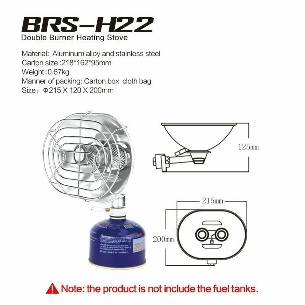 Походная двойная головка теплая газовая инфракрасная нагревательная плита из