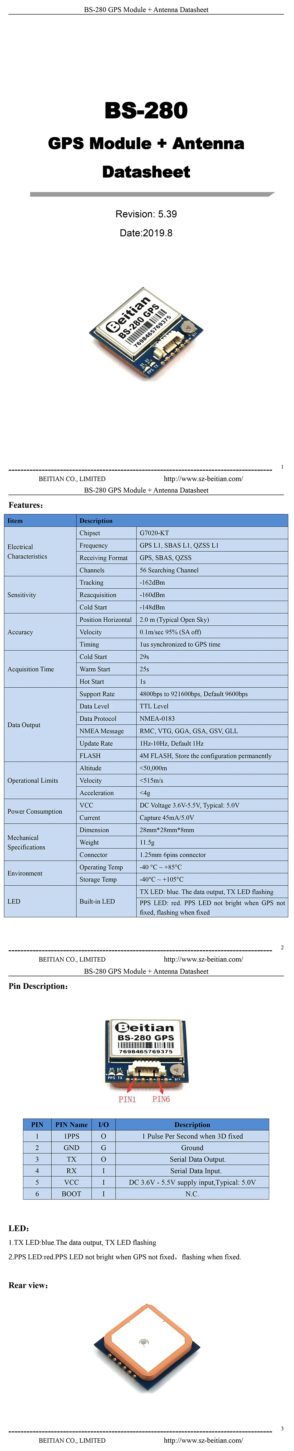 BEITIAN G-MOUSE UART ttl уровень gps чипсет gps модуль со вспышкой BS-280