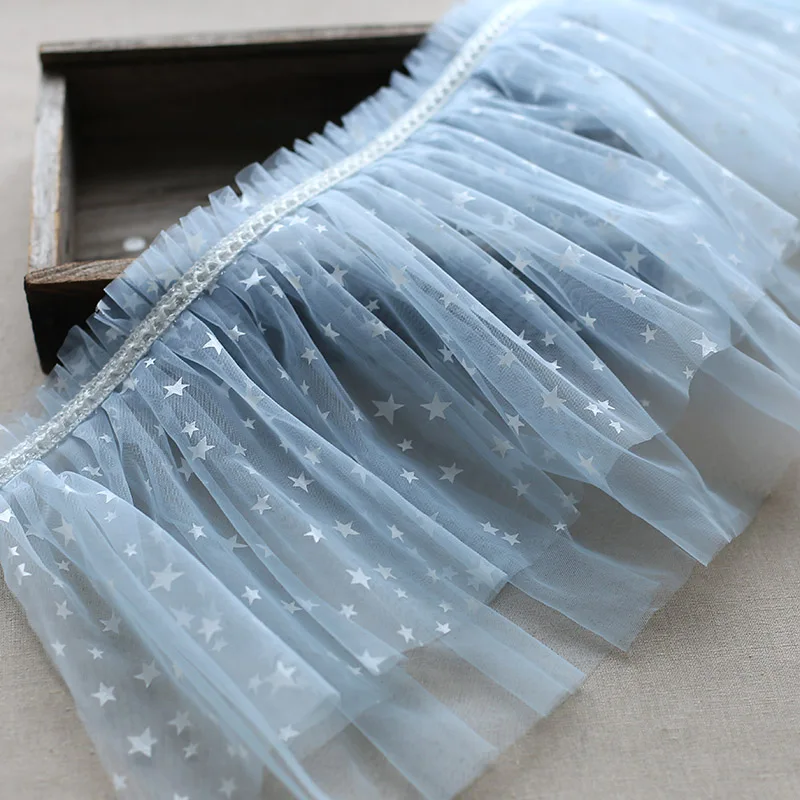 Детские леггинсы с кружевом двухслойная кружевная сетчатая пряжа принтом звезд