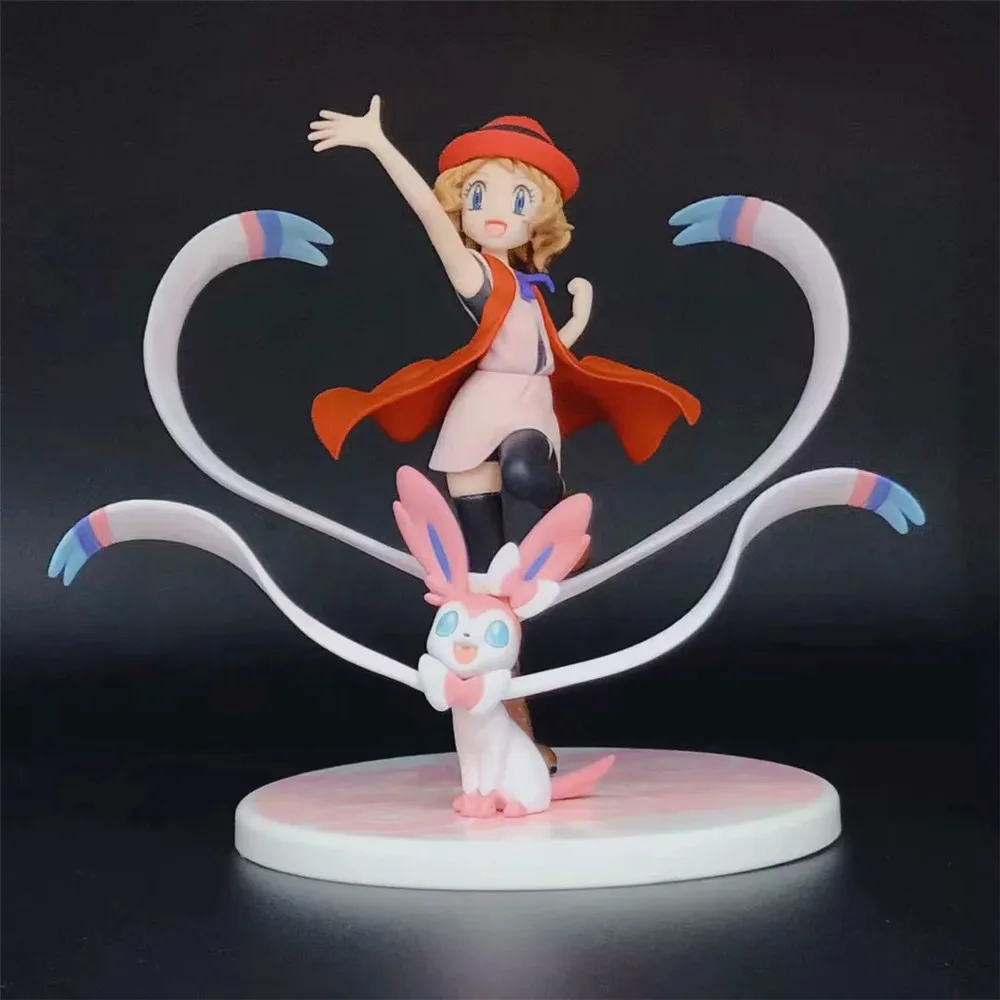 Покемон Serena Sylveon Иви Аниме Фигурки ПВХ милый комплект игры покемон монстр декор