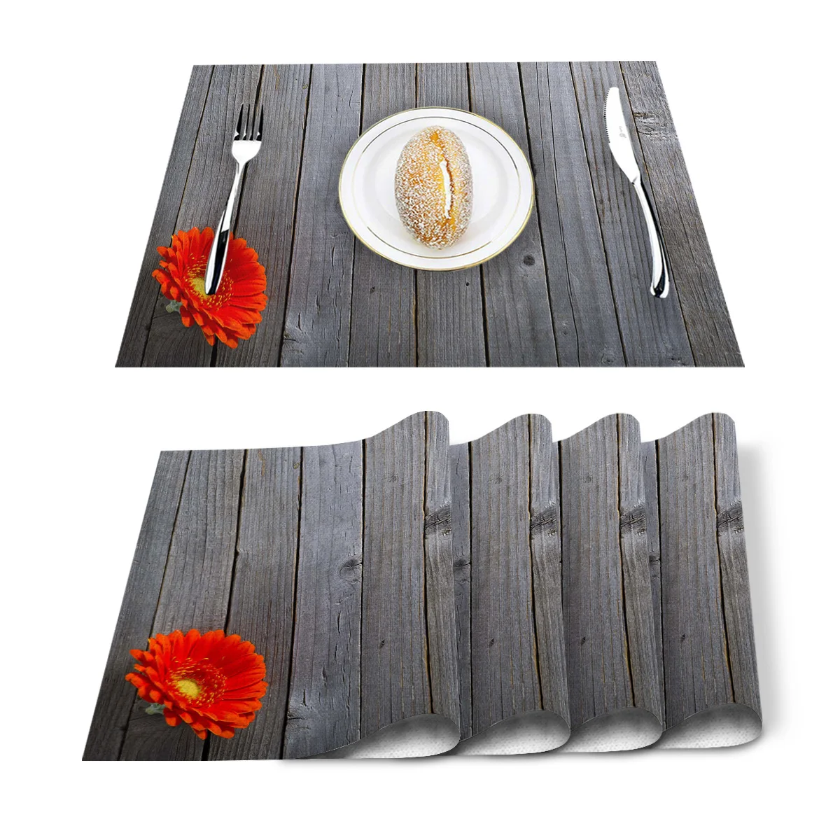 Набор 4/6 столовых приборов для обеденного стола Африканский красный коврик с