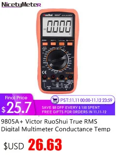 Хороший ST-CM3108 6000 отсчетов цифровой истинный RMS AC ClampMeter измерение сопротивления емкости мини-клещи NCV