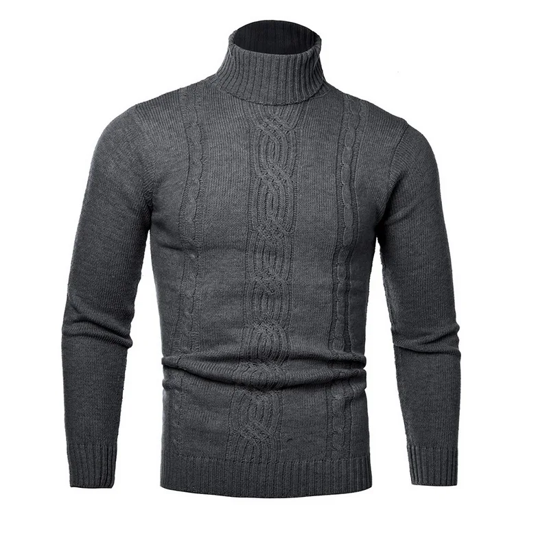 

Winter Warm Turtleneck Sweater Men Vintage Tricot Pull Homme Casual Pullovers Male Outwear Slim Knitted Sweater Solid Jumper