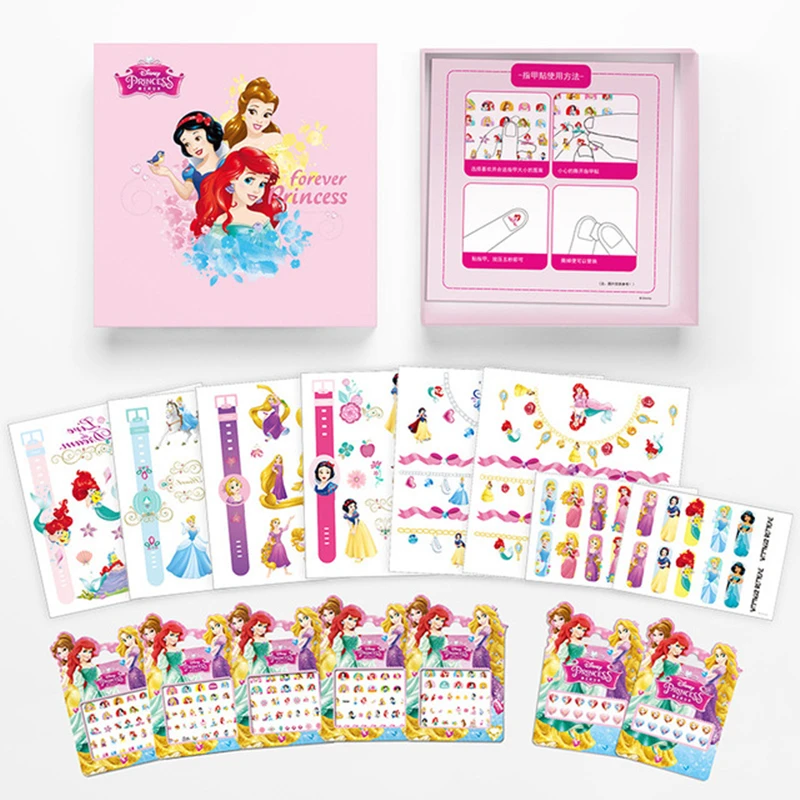 

Disney Princess Sticker for Children Baby Kids Tattoo Nail Stickers Disney Frozen Anna Elsa Sticker Toys Birthday Holiday Gift