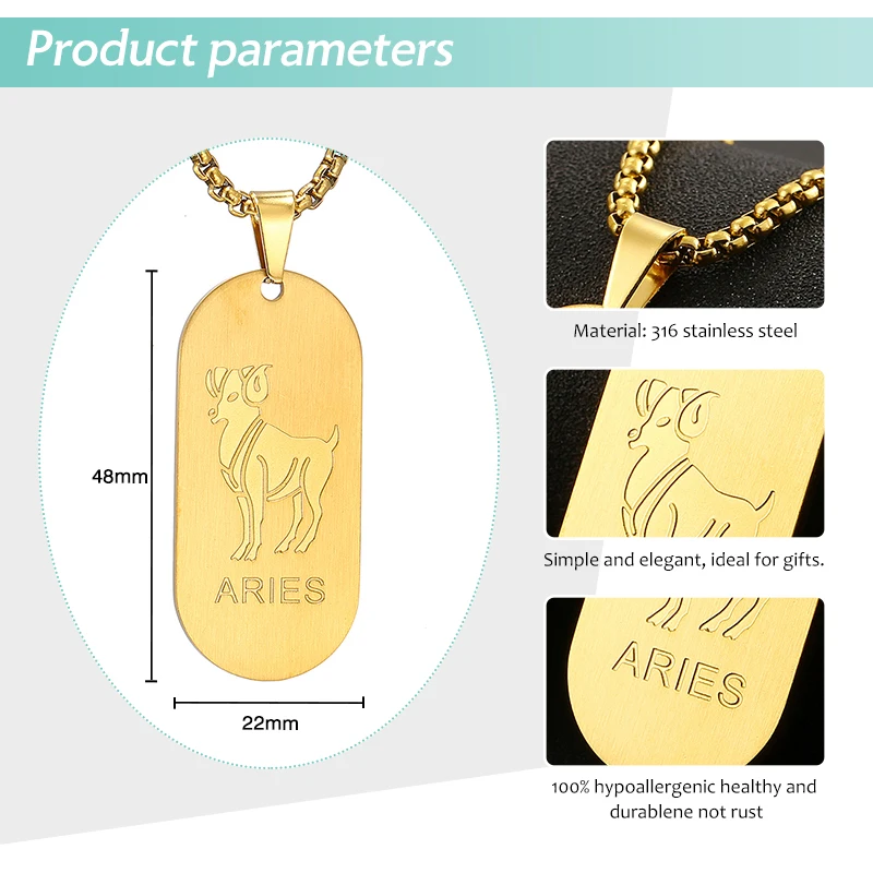 Двенадцать подвеска Созвездия ожерелье 12 видов стилей узор Ожерелье для мужчин