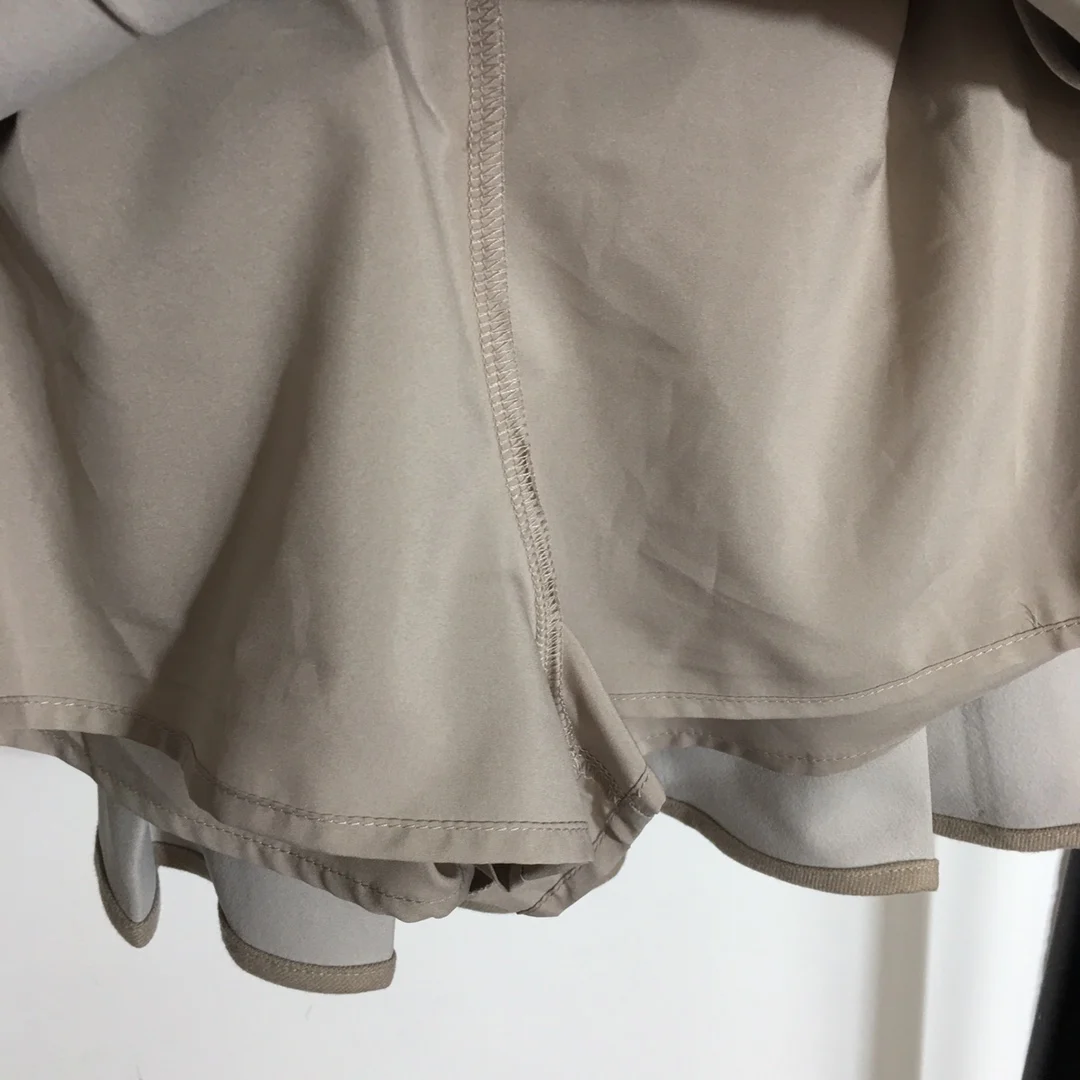 

High End Luxury Autumn and Winter New Women New Triangle High Waist Side Zip Pleated High Street Skirt with Lining