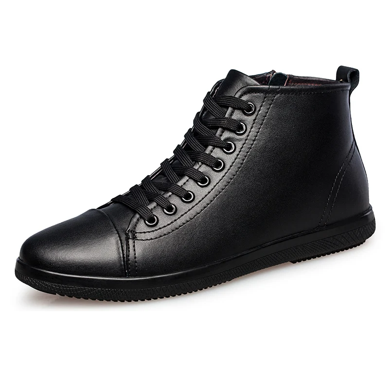 

2021 Handmade Genuine Leather Men Boots Autumn Winter Warm Ankle Boots Fashion Footwear Men Shoes