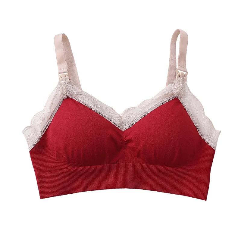 

9007# Wireless Sweet Sexy Lace Maternity Nursing Bras Lacation Mother Breastfeeding Underwear Pregnancy Sleep Feeding Wear