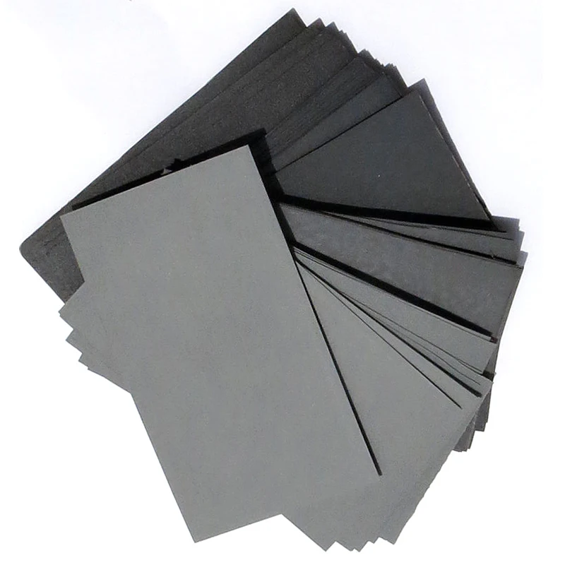 

70pcs Sandpaper Wet / Dry 3"*5-1/2" COMBO 600/800/1000/1200/1500/2000/2500 Grit Water Resistance And Can Be Soaked In Water