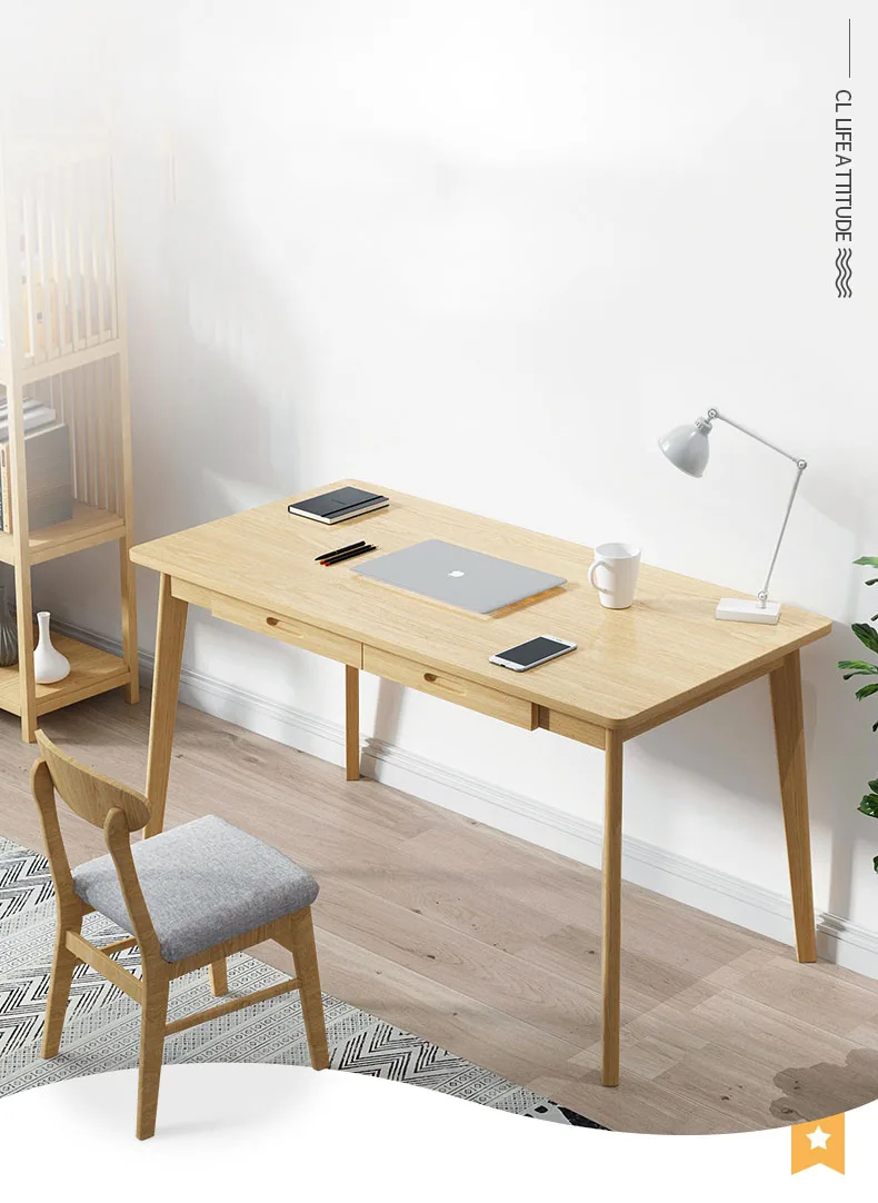 

Desk desk chair desktop computer desk simple home solid wood leg study table student bedroom rent small table