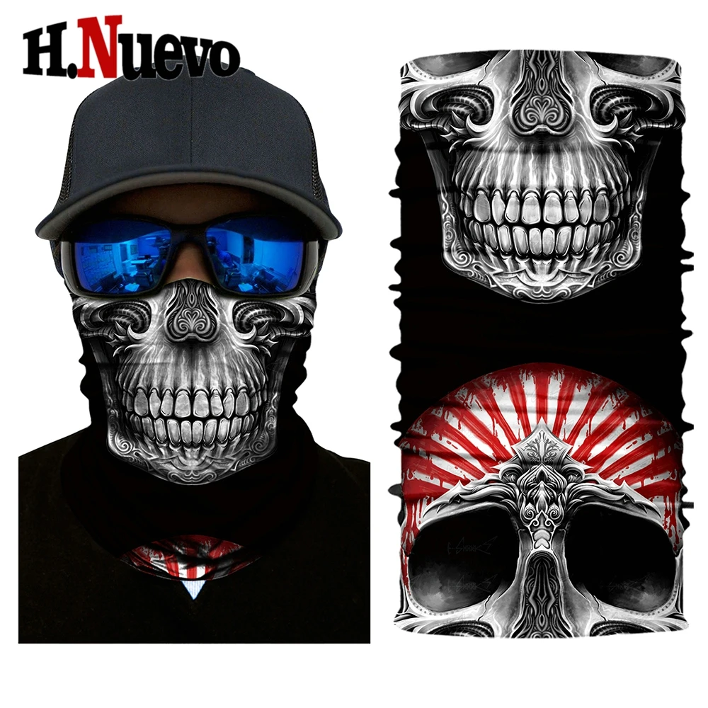 

Biker Bicycle Cycling Motorbike Face 3D Shield Helmet Masks Foulard Moto Man Women Balaclava Motorcycle Scary Scarf Skull Masque