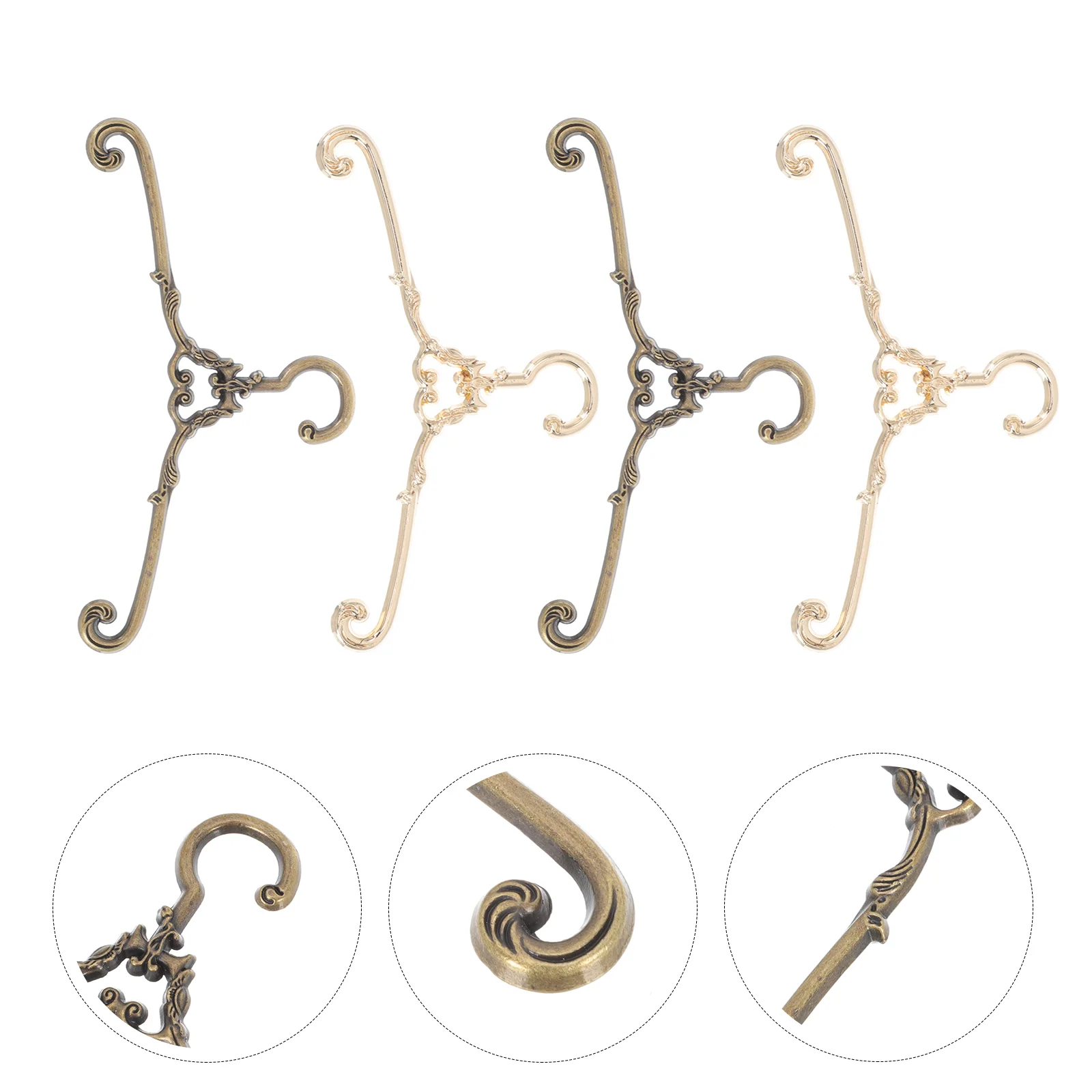 

4PCS Delicate Doll Clothes Hanger Alloy Doll Clothes Hangers Doll Coat Hanger