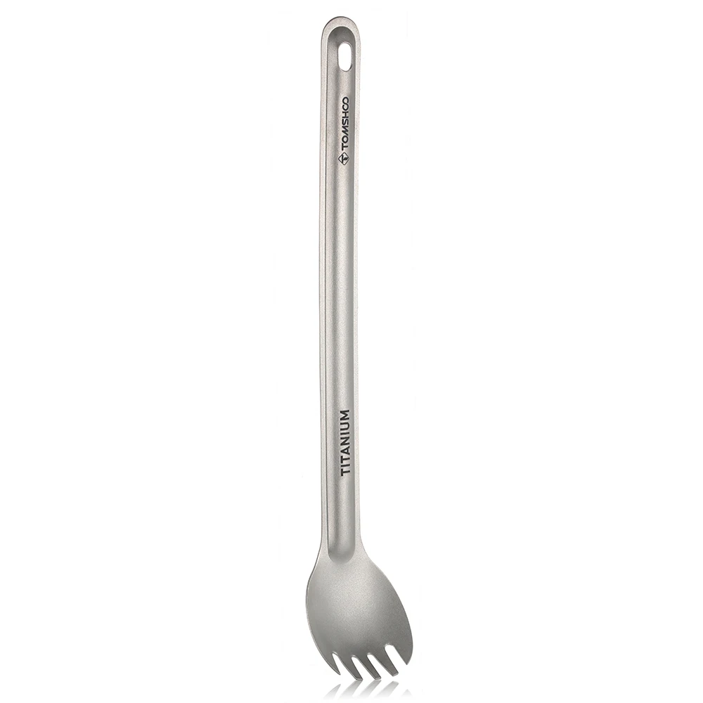 Титановая Складная ложка Spork Cutter нож легкий открытый ужин Spork Столовые приборы Путешествия Кемпинг альпинизмом Tab дорожные наборы
