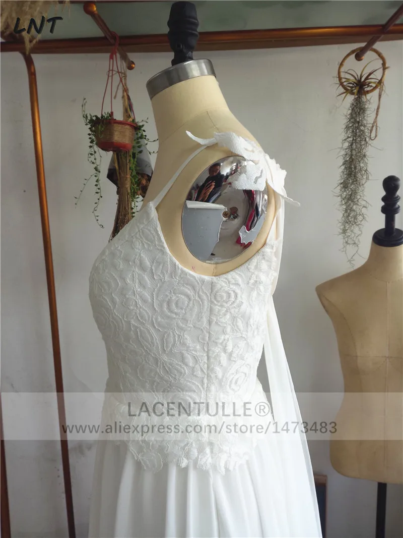 Реальные фотографии свадебные платья с v-образным вырезом шифоновые кружевные