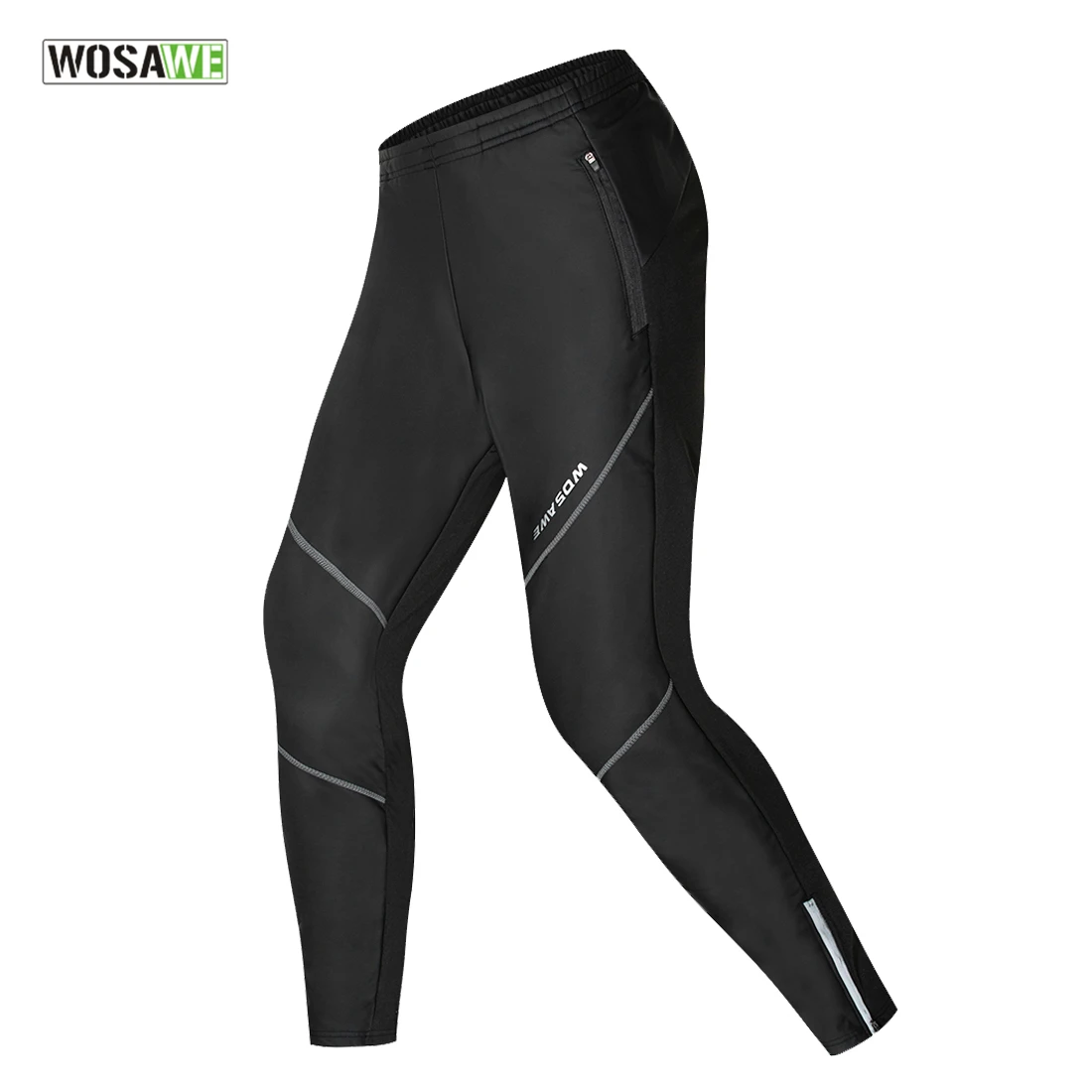 

WOSAWE Thermal Men's Sports Pants Winter Cycling Pant Fleece Waterproof Windproof Running Racing Riding Bike Trousers for Men
