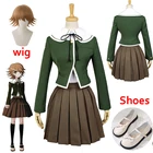 Костюмы для косплея данганронпа Фудзисаки чихиро, школьная форма, пальто, рубашка, платье, Аниме Костюмы на Хэллоуин данганронпа