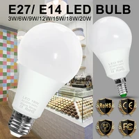 led light bulb e27 led home lamp 3w 6w 9w 12w 15w 18w 20w led e14 spot bulb 220v bombillas for indoor ceiling lighting smd2835