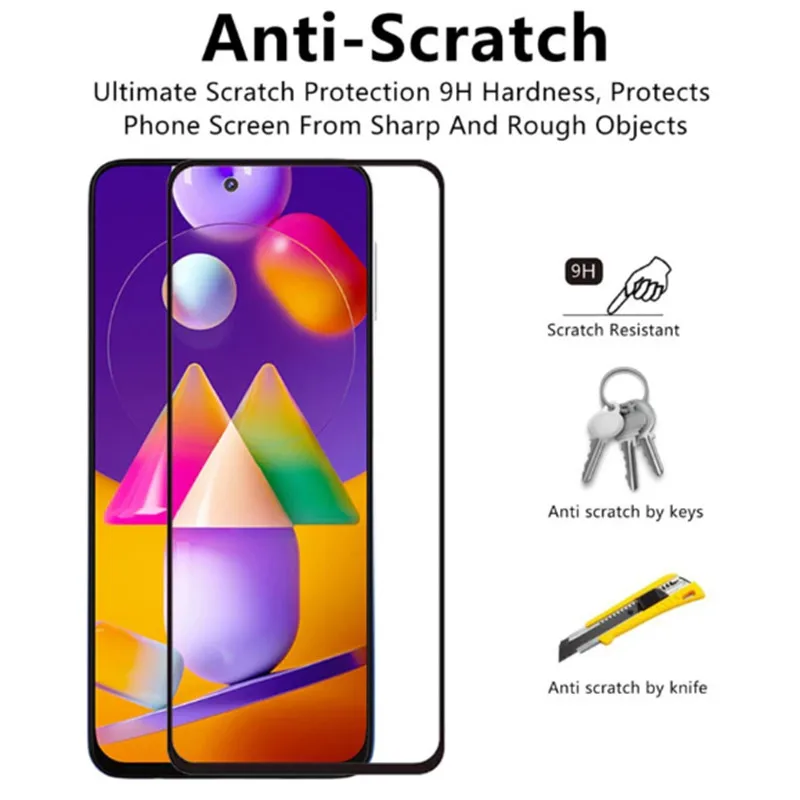 2pieces Full Cover Protective Glass For Samsung m31s m30 m31 Galaxy M 31s M30s Phone Screen Protectors Film samsung m 31 s | Мобильные