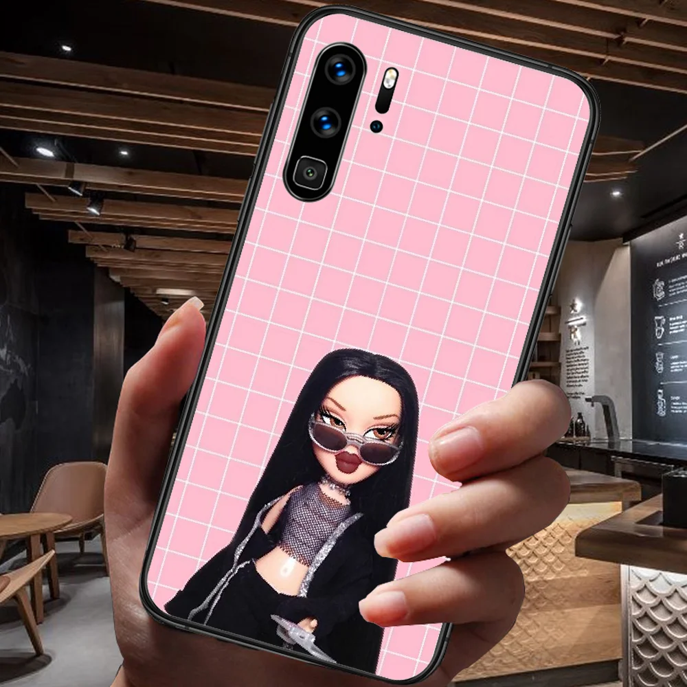 

Fashion Brand Doll Bratz Phone Case For Huawei P Mate Smart 10 20 30 40 Lite Z 2019 Pro black Hoesjes Painting Bumper Trend