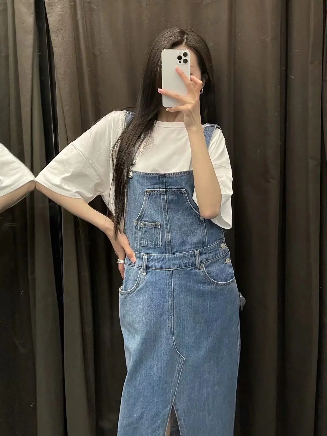 Женская джинсовая юбка с карманами поясом|Женские платья| |