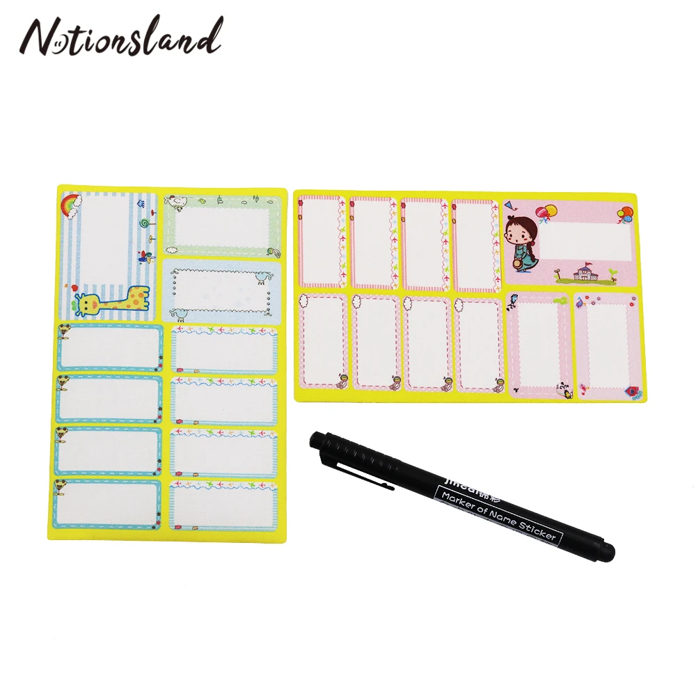 Утюжок на бирках одежды из мультфильма моющиеся именные этикетки для детской