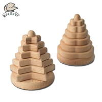 1set wooden geometric blocks toys jenga building block stacker star shape educational construction building toys set for kids