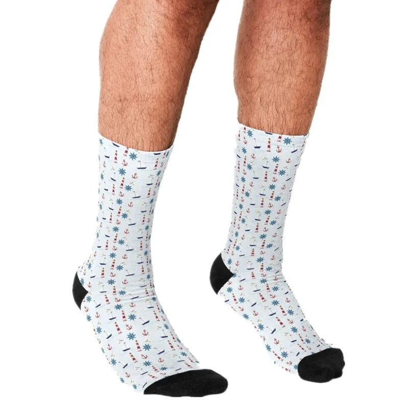 Забавные мужские носки 2021 счастливые в скандинавском стиле с рождественским