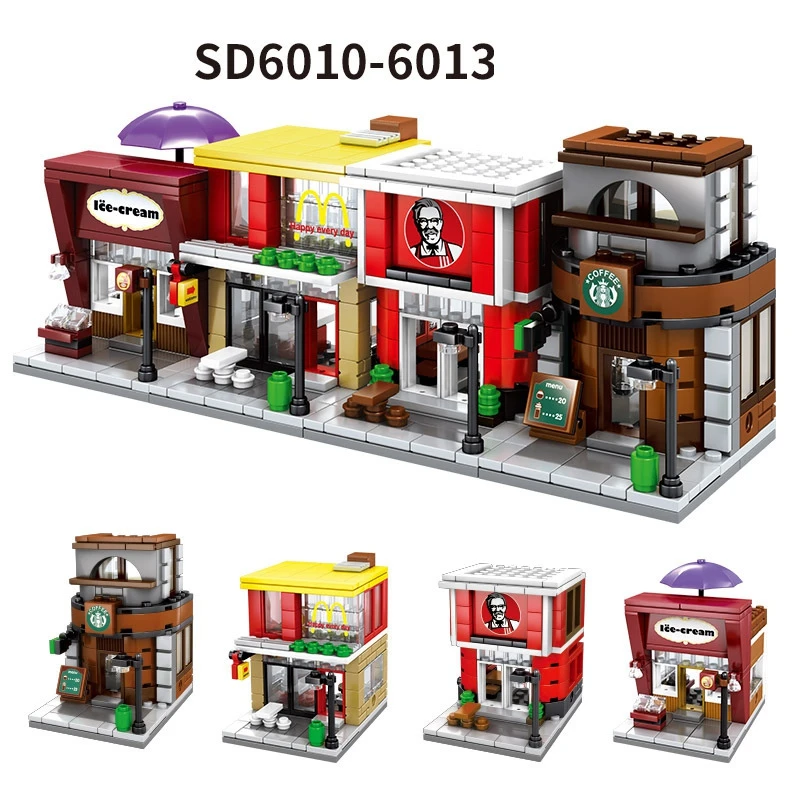 Креативный 3D Мини архитектурная модель уличный вид детская игрушка Подарки