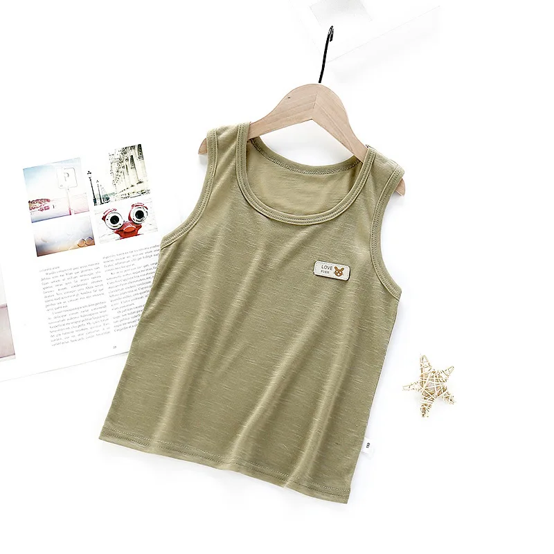 

Summer Girl Clothes Tank Top Baby T-shirts with Sleeveless Tee Children's Clothing Boys Cotton Cartoon Kids Graphic T Shirts