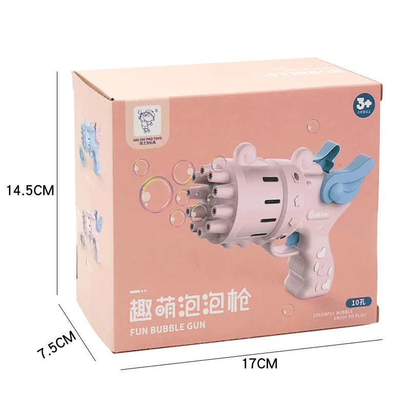 

Kids Bubble Machine Automatic Electric Toys Cartoon Bubble Gun Plastic 2-in-1 Electric Bubble Machine New