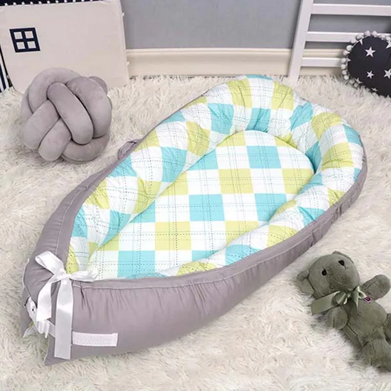 Babynest Newborn Nest Mattress Portable Bionic Crib Travel Lounger Bassinet Bumper Removable Cushion Adaptable To Bed Playpen