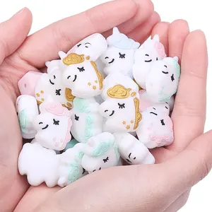 Ченкэй 10 шт. силиконовых кейсов Единорог для изготовления украшений своими руками для малышей животное коала Cat Фламинго соска пустышка сенсорные ювелирные изделия подарок игрушки аксессуары