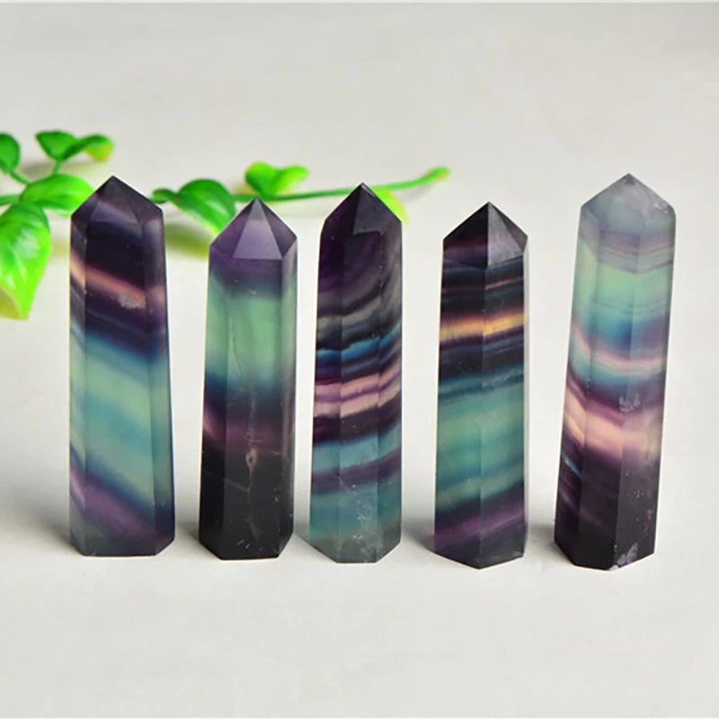 Натуральный флюоритовая Хрустальная в разноцветную полоску флюорит 4-5 см