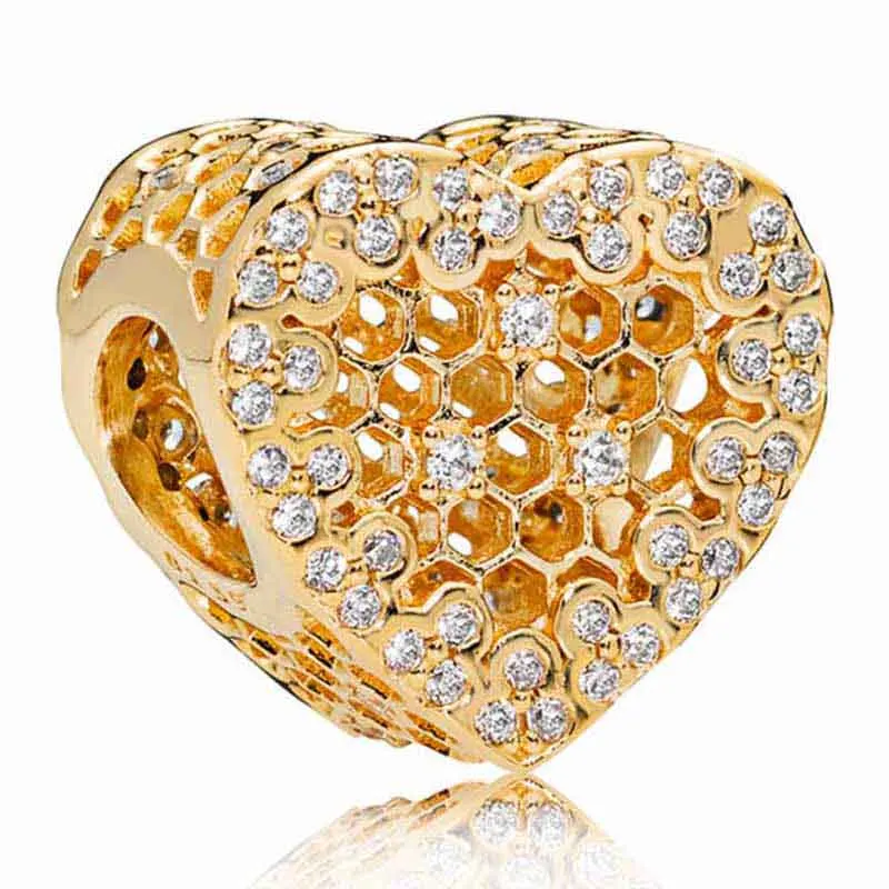 

Шарм-бусина из серебра 925 пробы, с кристаллами