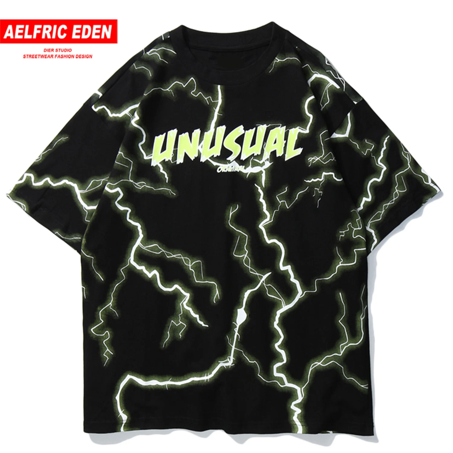 Мужская футболка с буквенным принтом Lightning модные повседневные хлопковые топы