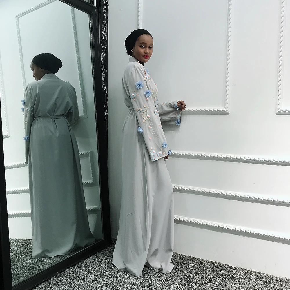 Кимоно Кардиган абайя Турецкий мусульманский хиджаб платье комплект из обуви в