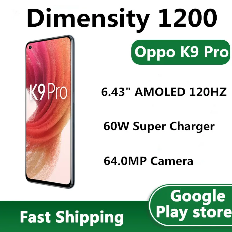 Смартфон в наличии Oppo K9 Pro 4500 мАч 60 Вт 6 43 дюйма AMOLED 120 Гц x МП | Мобильные телефоны и