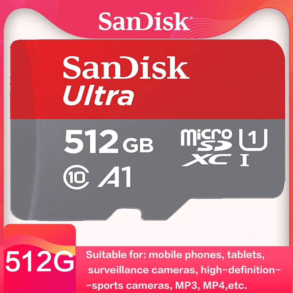 Карта памяти microsd Sandisk 512 ГБ 16 32 64 256 400 гб 128 класс 10 U1 карта usb 120 м/с | Компьютеры и