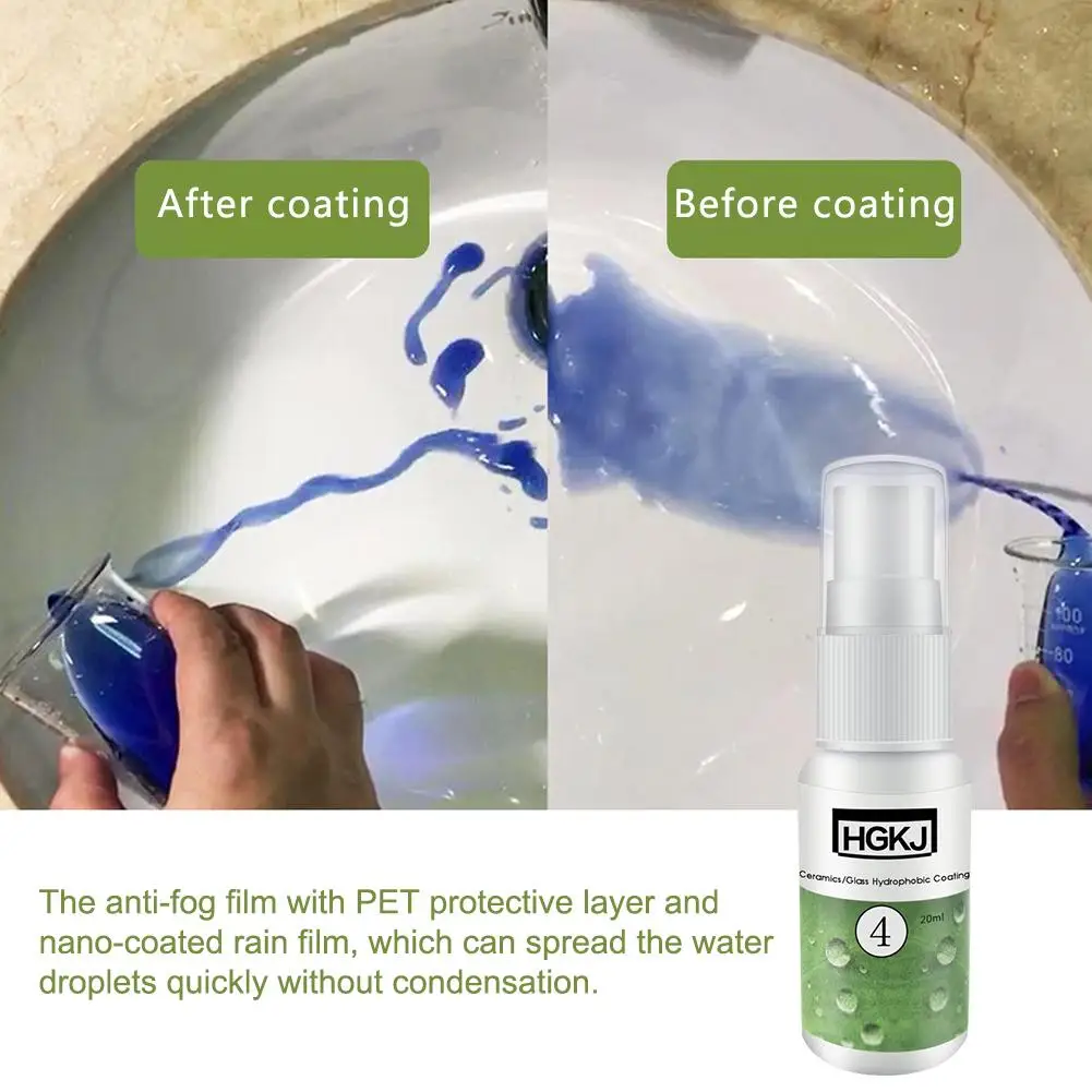 

20ML Hydrophobic Coating HGKJ-4-20ml Ceramic/Glass Nano Hydrophobic Coating Rainproof Agent Professional Rain-proof Cleaner