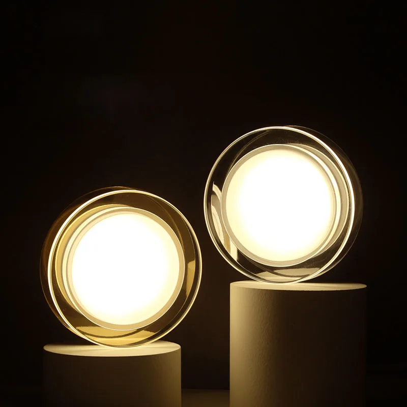Luz descendente LED regulable de cristal, lámpara de Interior de lujo para dormitorio, cocina, 5W, 7W, 9W, 12W