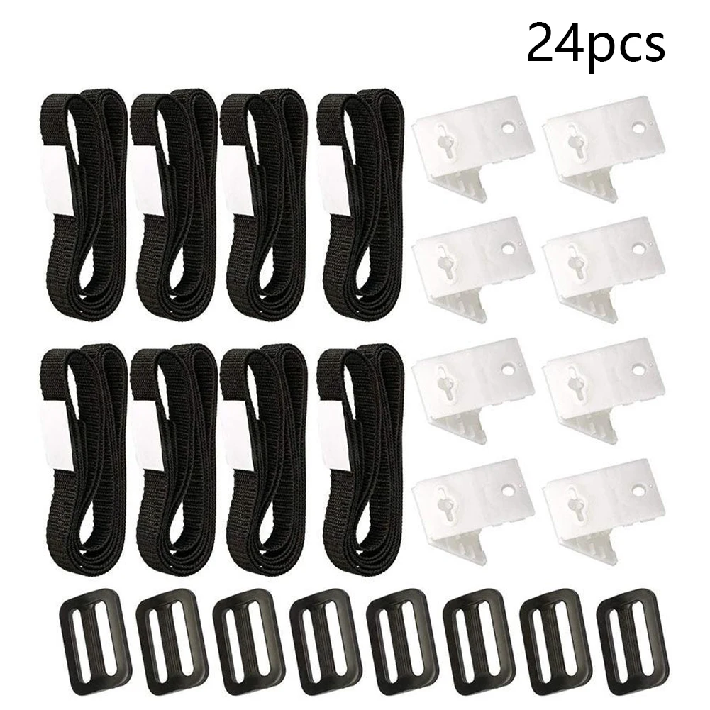 

24PCS Pool Cover Straps Set Universal Swimming Pool Solar Cover Outdoor Garden Yard Reel Attachment Hot Tubs Accessories