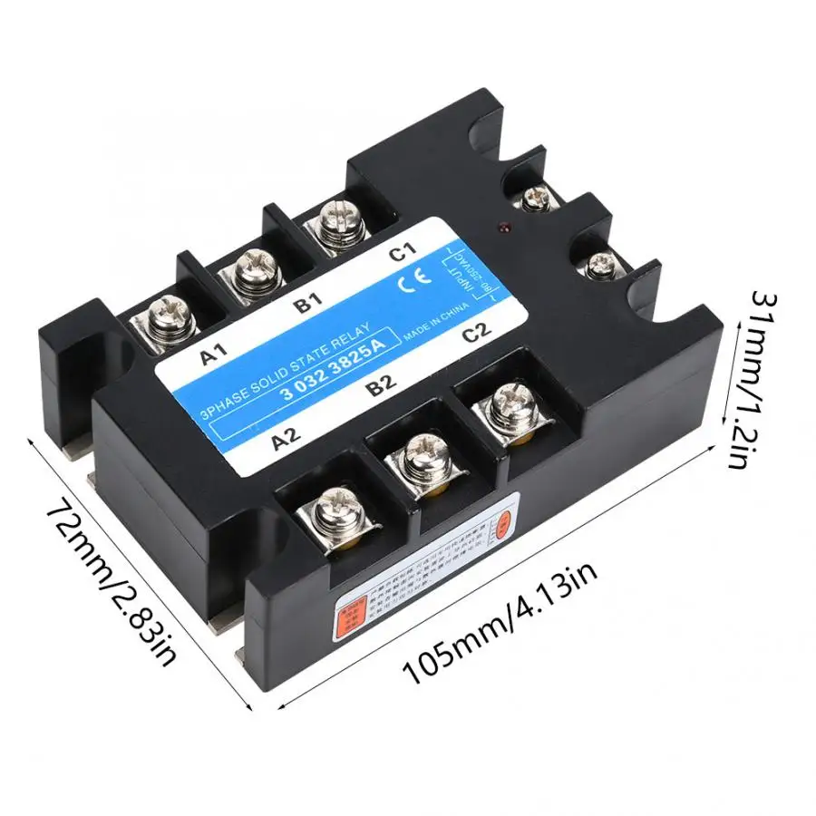 40A AC трехфазное твердотельное реле SSR 80-250V вход 25A/40A/60A/80A/100A для станков с ЧПУ |