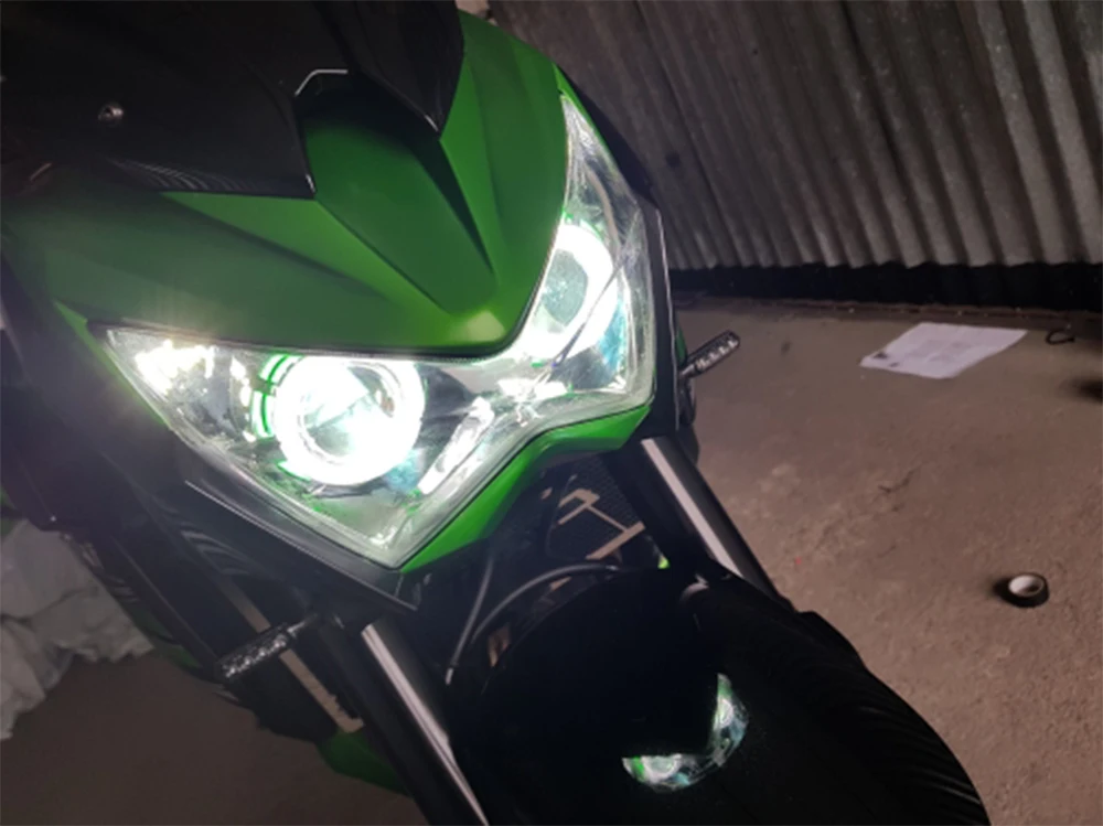 KEMIMOTO для Kawasaki Z800 Z250 Halo Eye HID проектор на заказ головной светильник ABS в сборе Z 250 Z 800 2013 головной светильник
