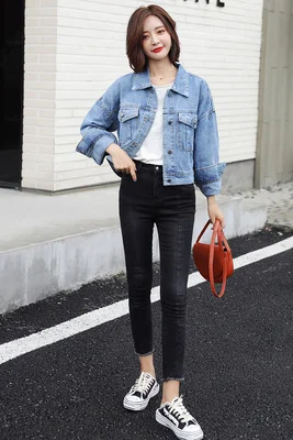 

ZQLZ Streetwear Denim Jacket Women Autumn Jean Coat Female 2020 New Short Casual Overcoat Loose Spring Jeans Jackets Mujer