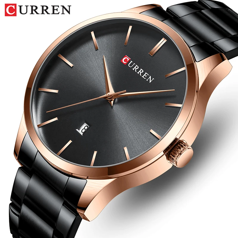 

CURREN Top Brand Quartz Watch Men Fashion Sports Men's Watches Business Gentlemen Stainless Steel Clock Male Relogio Masculino