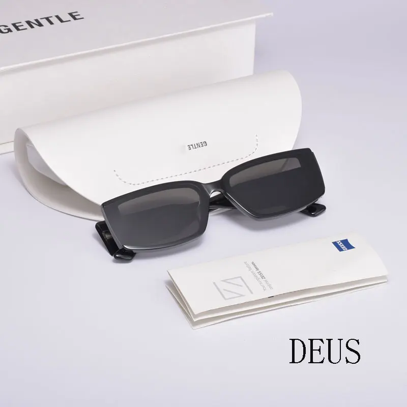 

2021 New Korean Brand Design Gentle DEU Sunglasses Aceate Rectangular Frame UV400 Fashion Sun Glass Women Men With Luxury Case