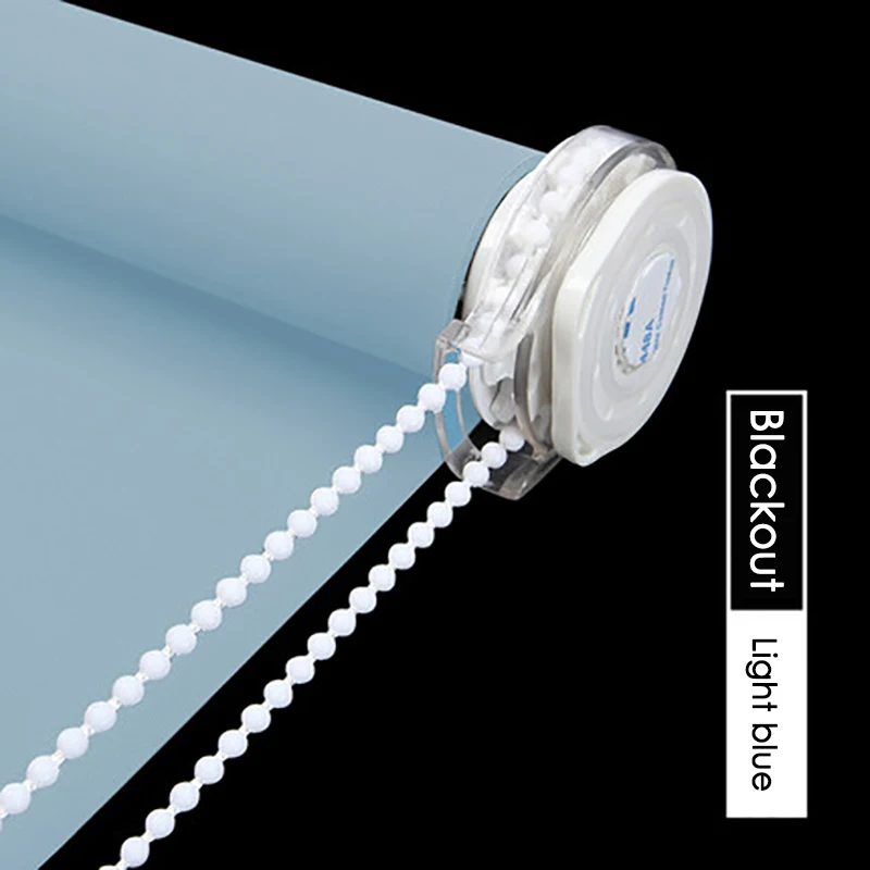 Blackout-Light blue Без бурильной конструкции оконные шторы дневной свет и затемнение рулонные шторы кухня спальня cortinas ролик затемнение внутри крепление - Цвет: Blackout-Light blue