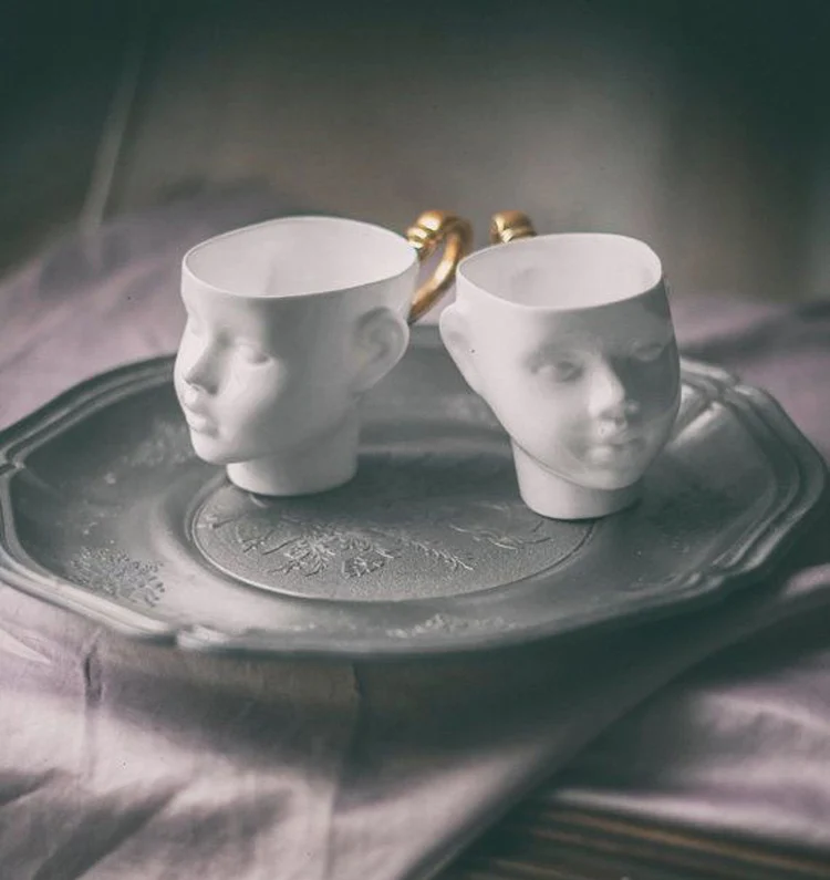 200 мл, керамическая кружка для питья, для лица, для укладки, изысканная, на заказ, золотая ручка черная кружка с кофе и блюдцем, свадебный подарок