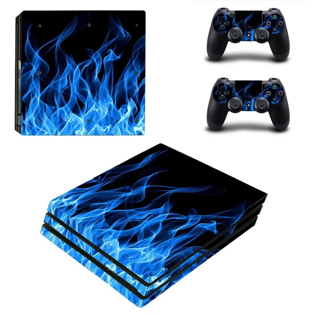 PS4 Pro Blue Flame sticker s PS 4 Play station стикер для кожи Pegatinas playstation консоль и